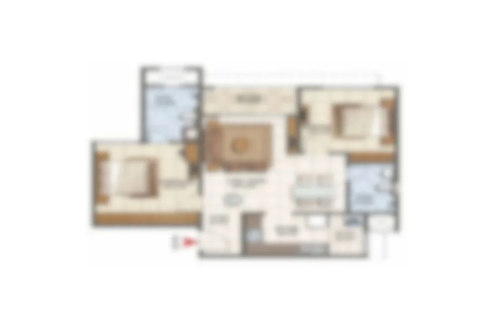 2 BHK Floor Plan